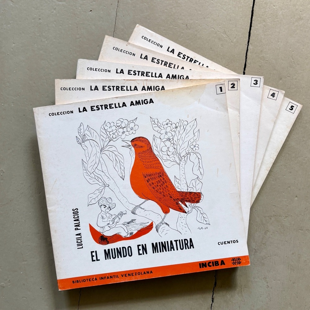 5 Vintage Spanish Childrens Books La Estrella Amiga Series INCIBA Venezuela